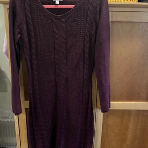 Maroon sweater dress